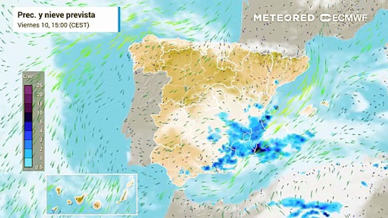 Lluvias muy fuertes o torrenciales este viernes