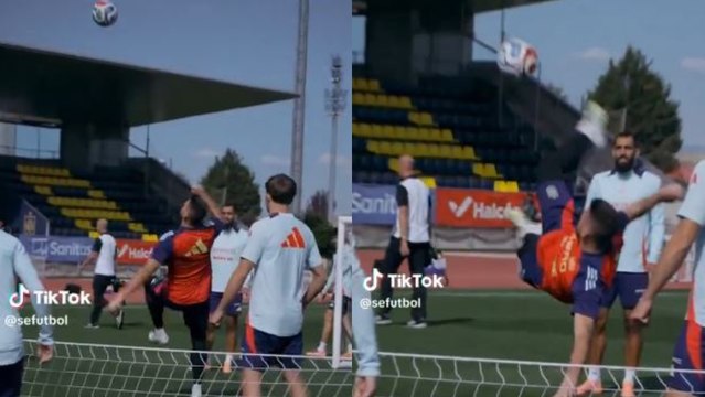 Los jugadores de la Selección se vuelven locos con esta chilena de Unai Simón