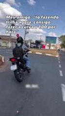 Motorcyclist Nearly Crashes Into Curve After Speedy Overtake