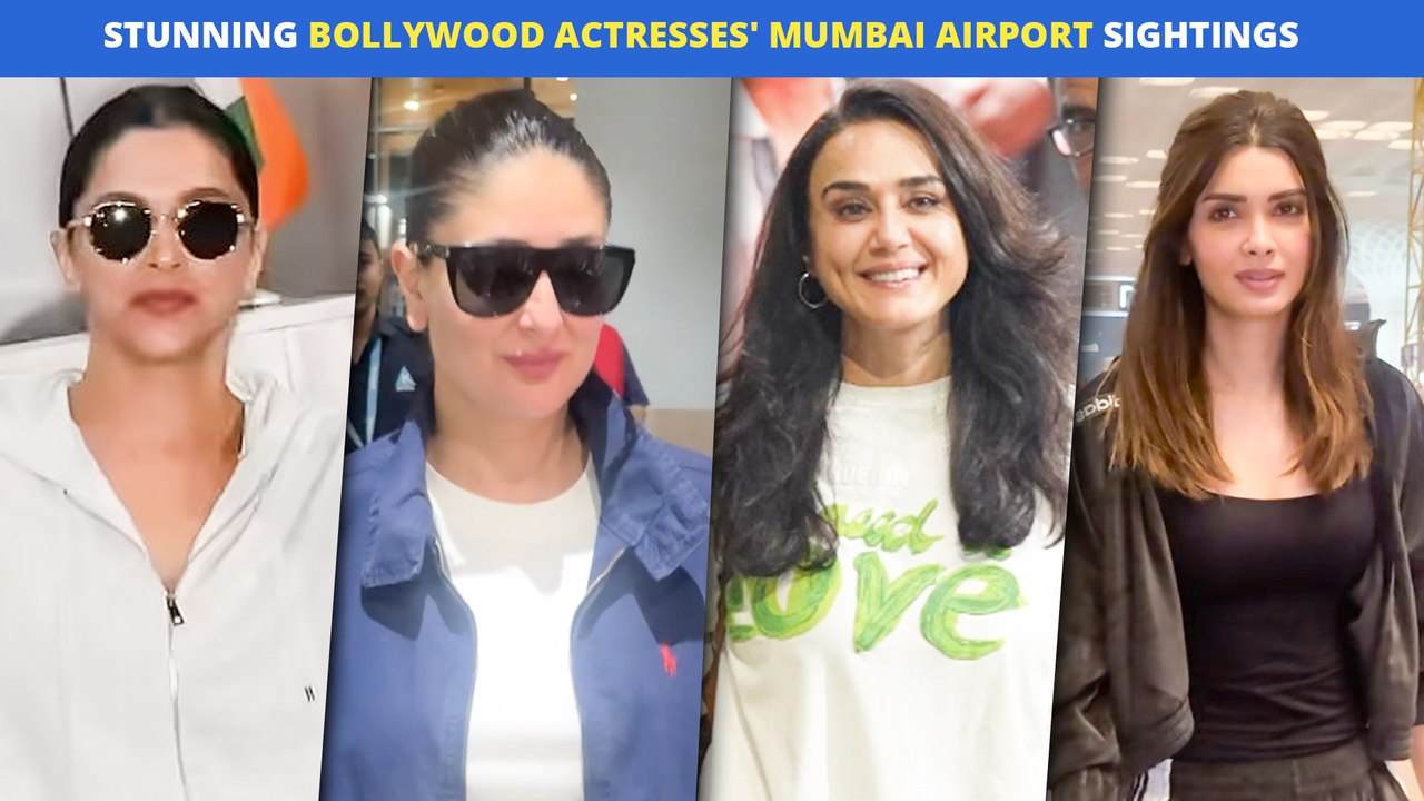Bollywood Queens Deepika, Kareena, Preity Zinta & Diana Penty Spotted At Mumbai Airport