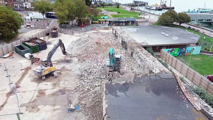 Gosport bus stop demolition on Friday 10th October 2025