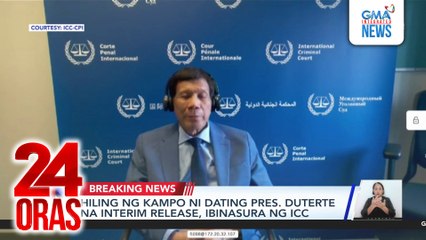 Hiling ng kampo ni dating Pres. Duterte na interim release, ibinasura ng ICC | 24 Oras