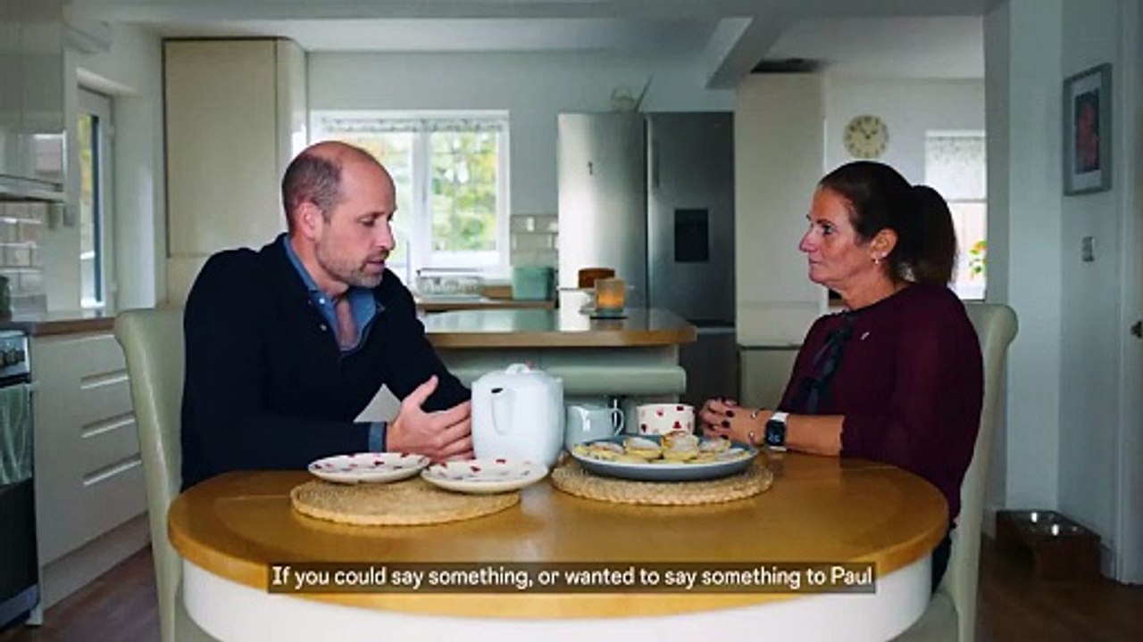 Le prince William submergé par l'émotion face à une veuve évoquant le suicide de son mari dans une vidéo, à l'occasion de la journée mondiale de la santé mentale