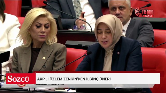 AKP'li Özlem Zengin'den ilginç öneri