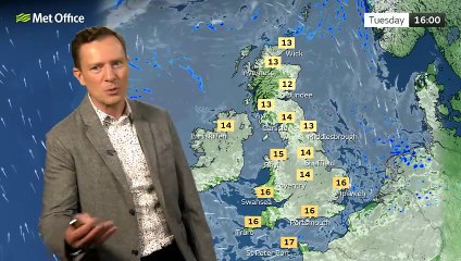 Met Office Tuesday Morning Weather Forecast 14/10/2025