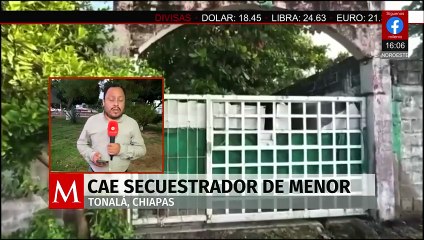 Detienen a secuestrador de Zoé, niña raptada en Tonalá, Chiapas