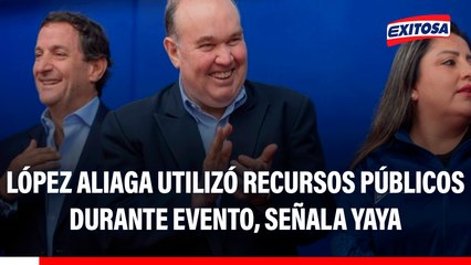Rafael López Aliaga utilizó recursos públicos durante último evento, señala Mónica Yaya