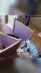 This woman found an angry leopard at her door ❤️ #shorts