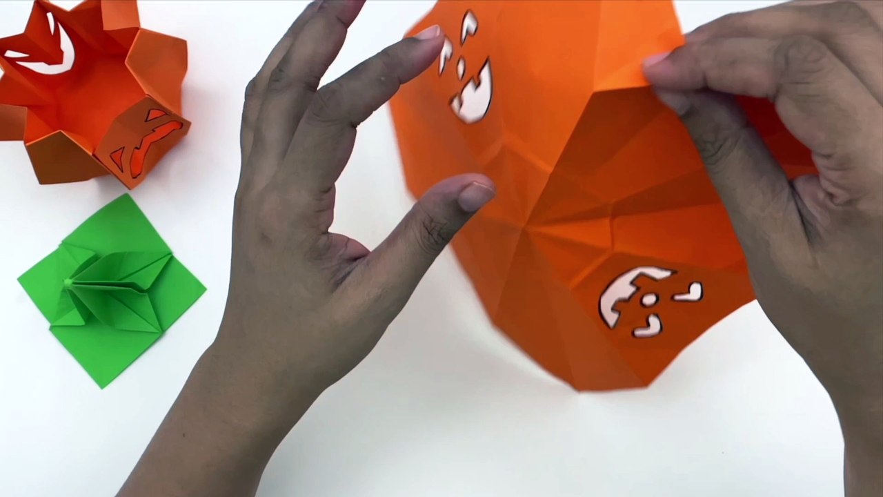 How To Make Easy Paper Halloween PUMPKIN For Kids / Nursery Craft Ideas / Paper Craft / KIDS crafts