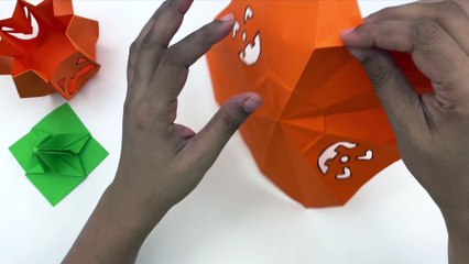 How To Make Easy Paper Halloween PUMPKIN For Kids / Nursery Craft Ideas / Paper Craft / KIDS crafts