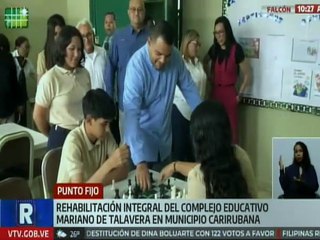 Falcón | Gobierno regional entregó rehabilitado el Complejo Educativo Mariano Talavera en Carirubana