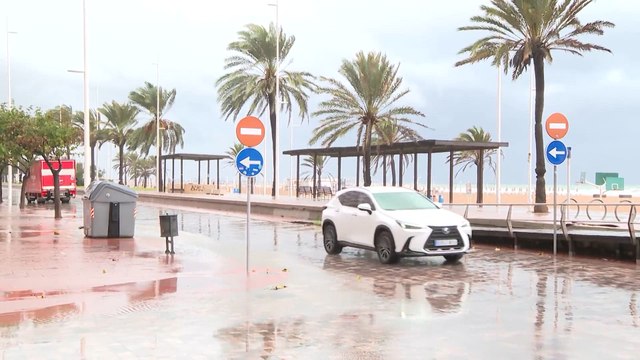 La dana Alice deja intensas precipitaciones a su paso por el litoral sur de Valencia