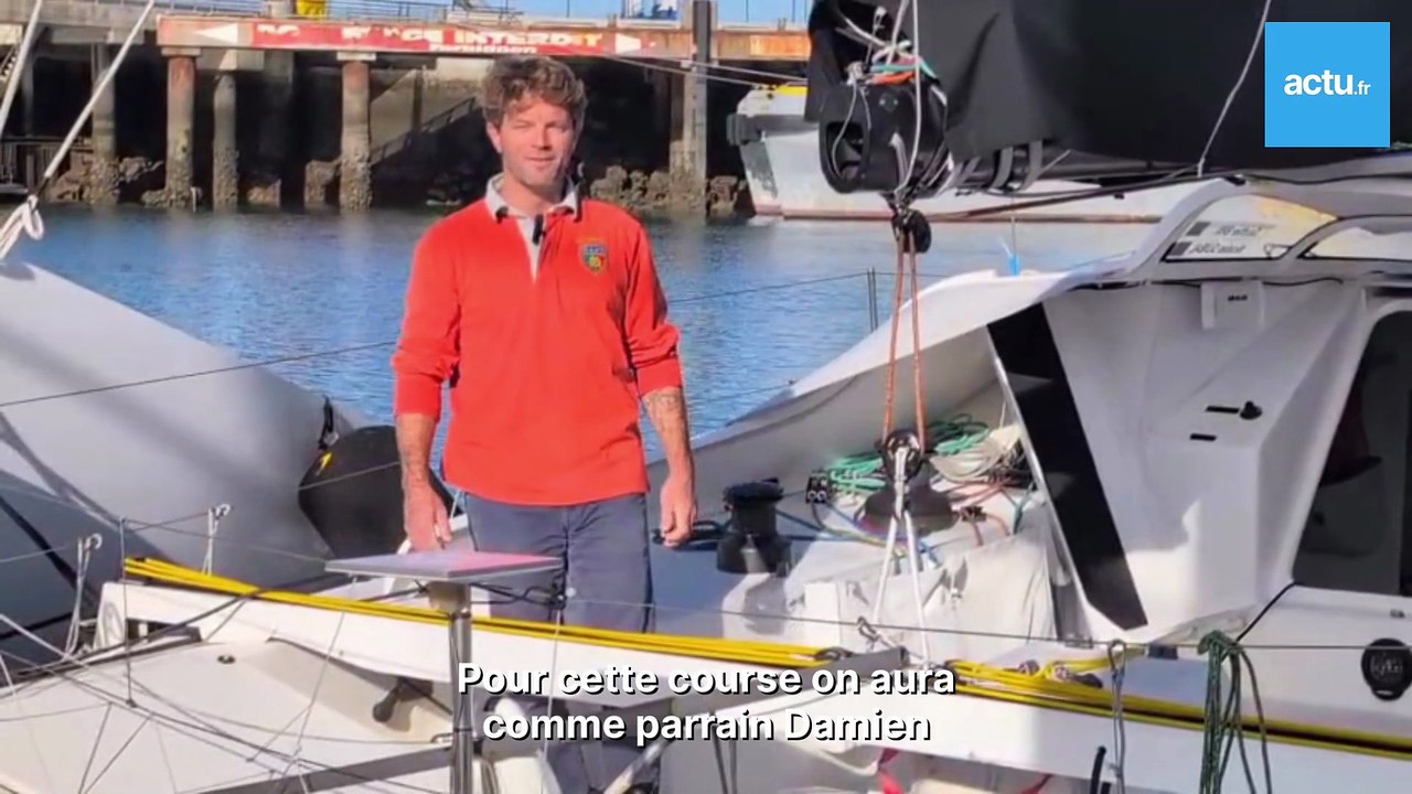 Nicolas Guibal, le skipper de La Turballe, avant son départ  au Havre pour la Transat Café l'or