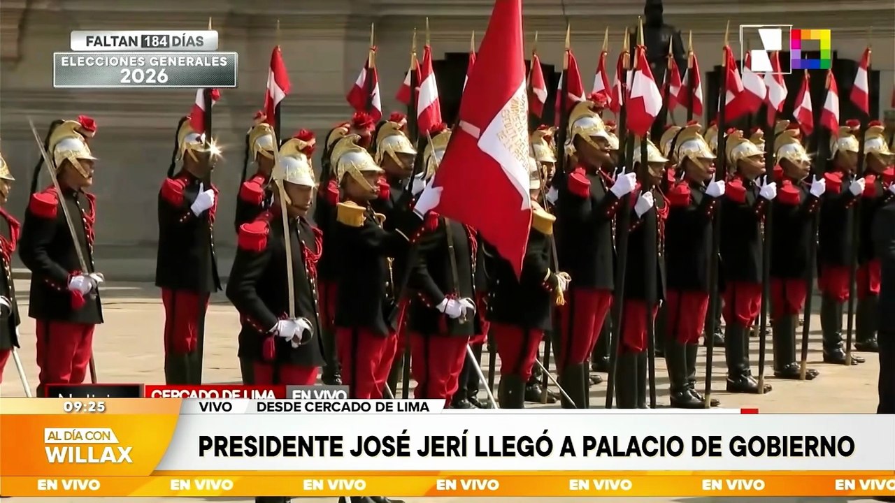 PRESIDENTE JOSÉ JERÍ LLEGÓ A PALACIO DE GOBIERNO | Willax