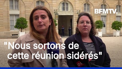 Nomination à Matignon: le point presse de Marine Tondelier, après la réunion avec Emmanuel Macron