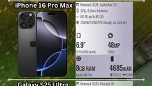iPhone 17 Pro Max vs iPhone 16 Pro Max vs Galaxy S25 Ultra