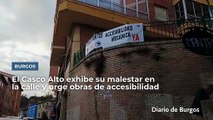 El Casco Alto de Burgos exhibe su malestar en las calles y urge obras de accesibilidad