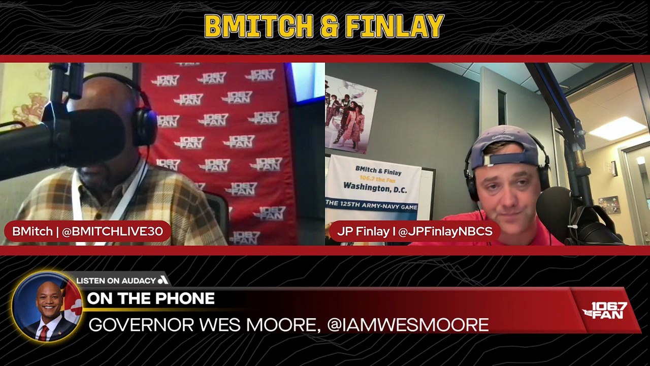 Governor Wes Moore Predicts A Commanders Win I BMitch & Finlay