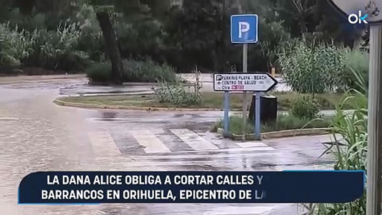 La DANA Alice obliga a cortar calles y vías junto a barrancos en Orihuela, epicentro de la DANA de 2019