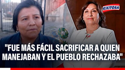 Diana Pasaca sobre el Congreso de la República tras vacancia de Dina Boluarte: "Fue más fácil sacrificar a quien manejaban y el pueblo rechazaba"