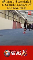 ‘That’s Insane!’ 🤯 Man Utd Wonderkid JJ Gabriel, 15, Shows Off Pele-Level Skills ⚽🔥 #ManUtd #Football