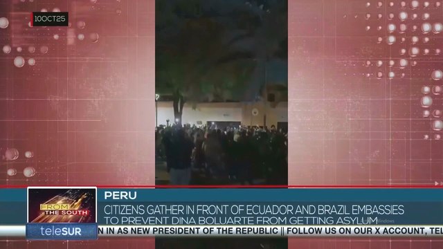 Peru, citizens gather outside Ecuadorian and Brazilian embassies to block asylum for Boluarte