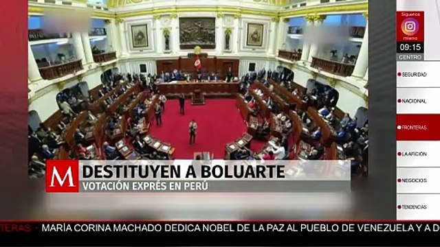 Destituyen a Dina Boluarte como presidenta de Perú por incapacidad moral