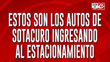 Estos son los autos de Sotacuro ingresando al estacionamiento