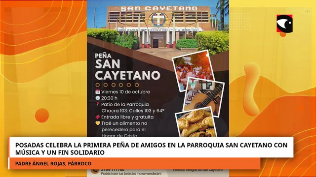 Posadas celebra la primera Peña de Amigos en la Parroquia San Cayetano con música y un fin solidario