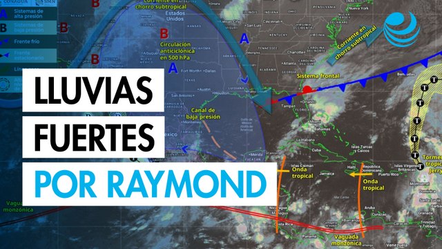 Tormenta tropical Raymond traerá lluvias intensas este fin de semana