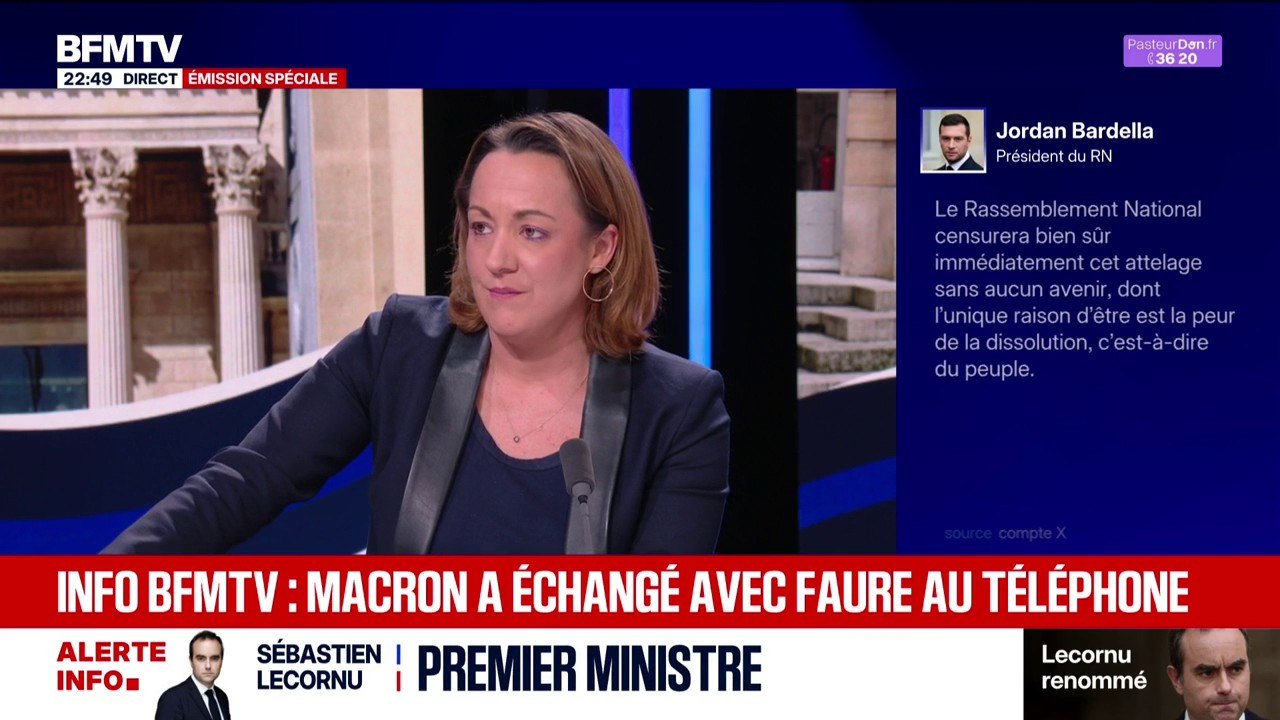 INFO BFMTV. Le Président de la République a échangé avec Olivier Faure à l’issue de la réunion à l’Élysée autour de la potentielle nomination de Sébastien Lecornu