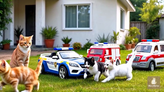 Mama Cat Trims Fur on the Farm and Makes Tiger Hat For Kittens At Home🐾🎩🐯_7