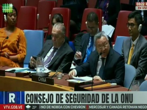 China en el CSONU: Repudiamos la injerencia de fuerzas exteriores en los asuntos internos de Venezuela