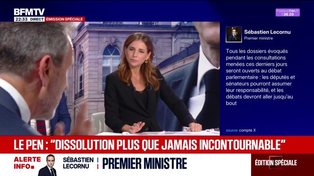 Sébastien Lecornu reconduit: Marine Le Pen (RN) estime que “la dissolution est plus que jamais incontournable”