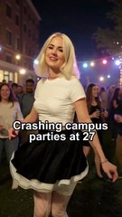 Crashing campus parties at 27