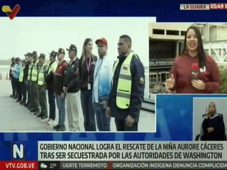 Retorna a Venezuela la infante Aurore Cáceres separada de su familia por el gobierno de los EE.UU.