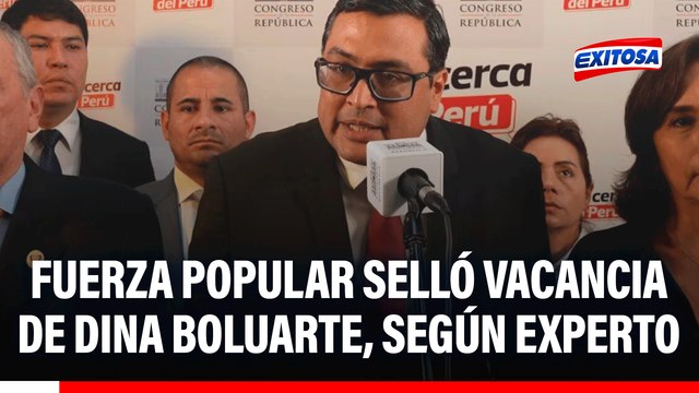 Dina Boluarte: Apoyo de Fuerza Popular a la vacancia definió su destitución, señala experto