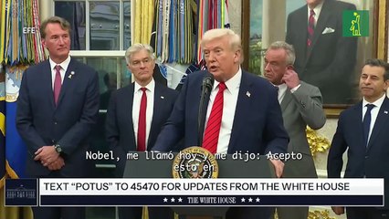 Trump dice que María Corina Machado fue "muy amable" al dedicarle el Nobel de la Paz