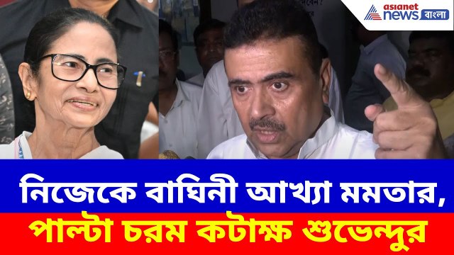 Suvendu on Mamata | নিজেকে বাঘিনী আখ্যা মমতার, পাল্টা চরম কটাক্ষ শুভেন্দুর, দেখুন কী বলছেন