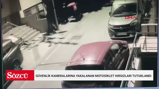 Güvenlik kameralarına yakalanan motosiklet hırsızları tutuklandı