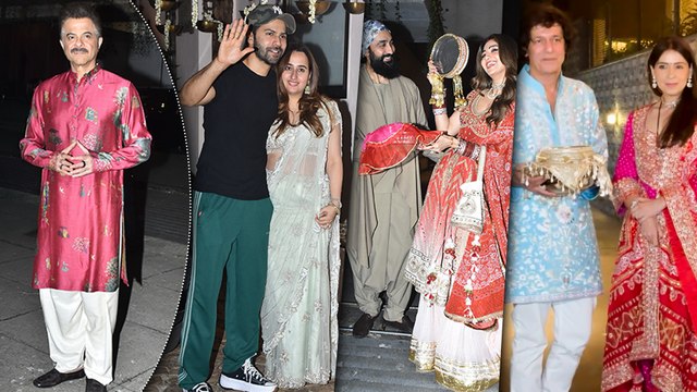 Varun-Natasha, Chunky-Bhavana, Shilpa-Raj, Sanjay-Maheep & More At Anil Kapoor's Karva Chauth Bash