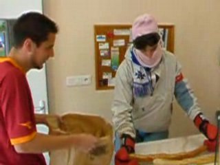 Le pain avec des gants de boxe