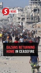 Sheer happiness for Gazans as they return to their homes after ceasefire takes effect