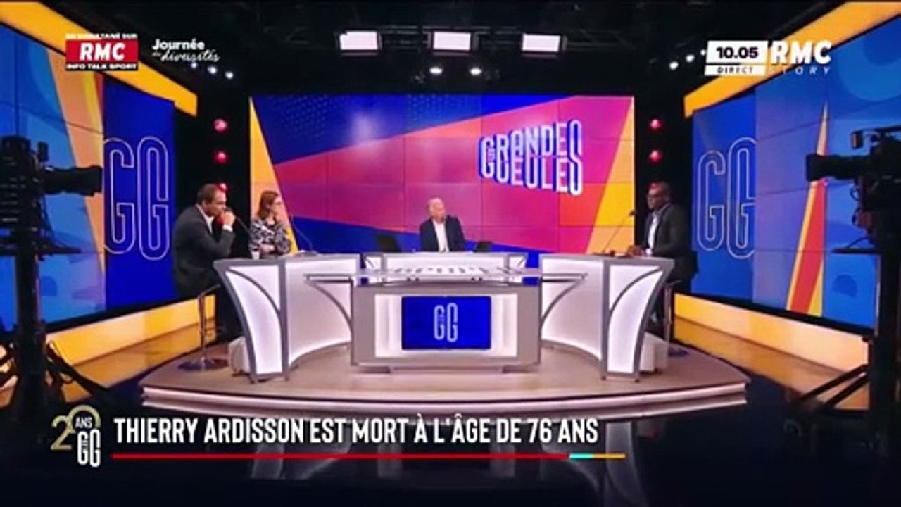 Emission TV : les Grandes Gueules sur RMC Story décés de Thierry Ardisson (Extrait d'émission,2025)