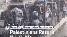 Palestinians Return North After Ceasefire