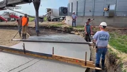 Incredible Modern Fastest Concrete Paving Machines. Amazing Modern Construction Equipment Technology(360P)