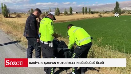Erzincan'da bariyere çarpan motosikletteki sürücüsü öldü