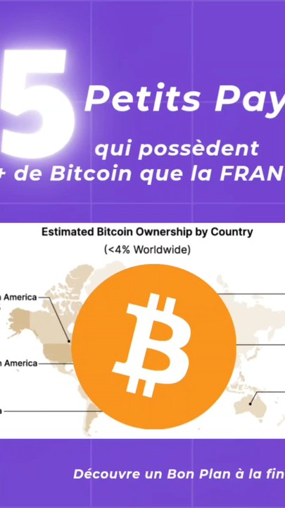 5 petits pays qui ont + de Bitcoins que la France 😱💰