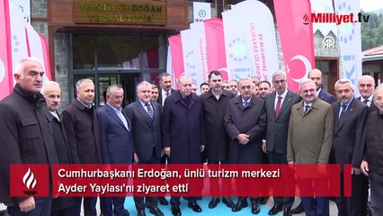 Cumhurbaşkanı Erdoğan'dan Ayder Yaylası'na ziyaret