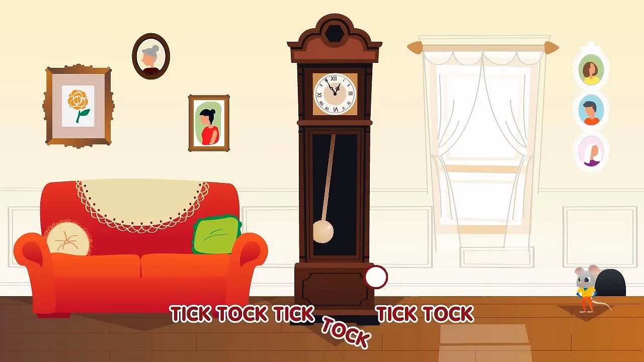 Hickory Dickory Dock • Nursery Rhymes Song with Lyrics • Animated Cartoon for Kids - Kids' Songs, from BusSongs.com (720p, h264)